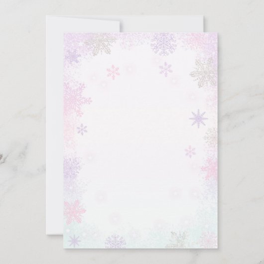 Eenhoorn Verjaardag Uitnodiging Winter Eenhoorn Pa (Achterkant)