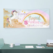 Eenhoorn Verjaardagsfeest Banners (Beurs)