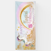 Eenhoorn Verjaardagsfeest Banners (Verticaal)