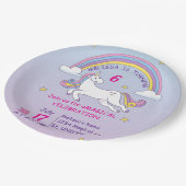 Eenhoorn verjaardagsfeest Bord – Aangepaste naam & (Gekanteld)