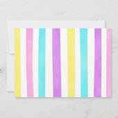 Eenhoorn Verjaardagsfeest Foto uitnodiging (Achterkant)