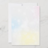 Eenhoorn Verjaardagsfeest Gouden Glitter Kaart (Achterkant)