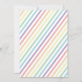 Eénhoorn verjaardagsfeest Gouden Glitters Regenboo Kaart (Achterkant)