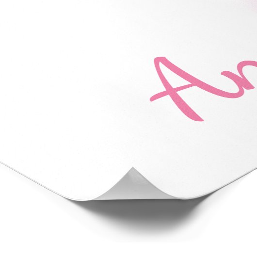 Eenhoorn Verjaardagsfeest Poster Achtergrond (Hoek)