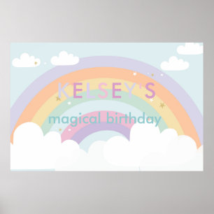 Eenhoorn Verjaardagsfeest Poster Eenhoorn Decorati