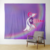 Eenhoorn Verjaardagsfeest Regenboog Foto Achtergro Wandkleed (In Situ (horizontaal))