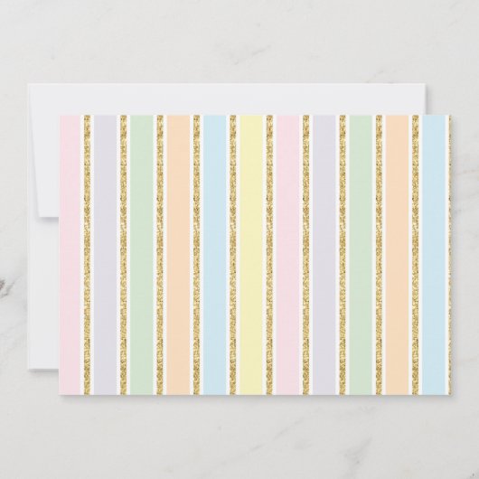 Eenhoorn Verjaardagsfeest Roze Rozen Kaart (Achterkant)