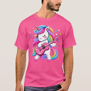 Eenhoorn Verjaardagsfeest Spelen Gitaarmuziek T-shirt