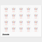 Eenhoorn Verjaardagsfeest Sticker pastel bloem (Vel)