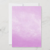 Eenhoorn verjaardagsfeestje 5 jaar oud kaart (Achterkant)