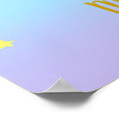 Eenhoorn Verjaardagsfeestje Foto Achtergrond Poster (Hoek)