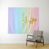 Eenhoorn Verjaardagsfeestje Foto Achtergrond Wandkleed (In Situ (horizontaal))