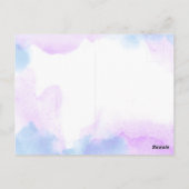 Eenhoorn verjaardagsfeestje foto briefkaart (Achterkant)