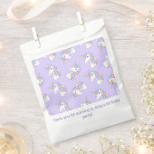 Eenhoorn verjaardagsfeestje Paarse Bedankzakje (Geknipt)
