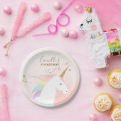 Eenhoorn verjaardagsfeestje Papier Bord (Feest)