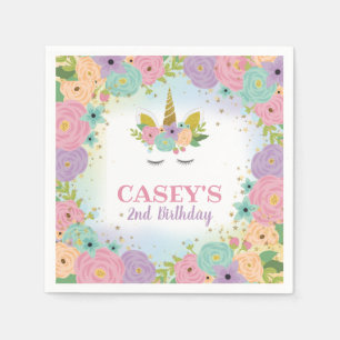 Eenhoorn Verjaardagsfeestje Papieren servetten