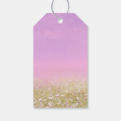 Eenhoorn Verjaardagsfeestje Roze en Lavendel Bedan Cadeaulabel (Achterkant)