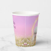 Eenhoorn Verjaardagsfeestje Roze en Lavendel Papieren Bekers (Rechts)
