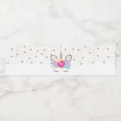 Eenhoorn Verjaardagsfeestje Waterfles Labels Waterfles Etiket (Enkel label)