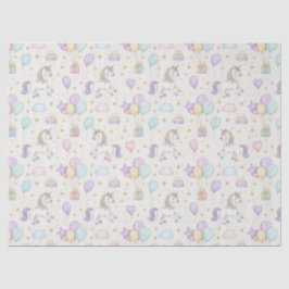 Eenhoorn Verjaardagsmagie – Pastel Fantasie Feest Tissuepapier
