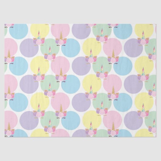 Eenhoorn Verjaardagspatroon Weefsel Papier (Voorkant)