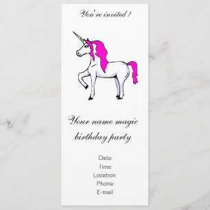 'Eenhoorn' verjaardagsuitnodiging Kaart
