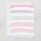 Eenhoorn Verjaardagsuitnodiging - Waterverf Kaart (Achterkant)