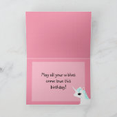 Eenhoorn verjaardagswensen aanpasbare kaart (Binnen)