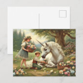  Eenhoorn Victoriaans Briefkaart (Voorkant / Achterkant)