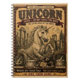 Eenhoorn, Vintage Circus Monster Notitieboek