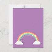 Eenhoorn Vliegen Over Regenboog Meisjes Verjaardag Kaart (Achterkant)