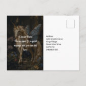 Eenhoorn Vlinder Vleugels Woorden bemoediging Briefkaart (Achterkant)