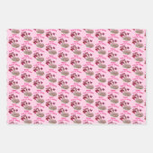  eenhoorn vlinders bloemen gepersonaliseerd inpakpapier vel (Voorkant)