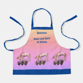 Eenhoorn Vlinders Bloemen Schattige Gepersonalisee Schort (Voorkant)