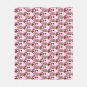 Eenhoorn Vlinders En Bloemen    Fleece Deken (Voorkant)