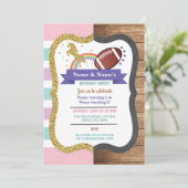 Eenhoorn & Voetbal Feestelijke Verjaardag Jongen M Kaart (Staand voorkant)