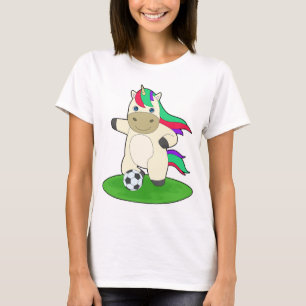 Eenhoorn Voetballer Voetbal Sport T-shirt