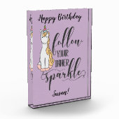 Eenhoorn Volg je innerlijke sparkle (kleur) party Fotoblokken (Links)