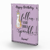 Eenhoorn Volg je innerlijke sparkle (kleur) party Fotoblokken (Rechts)