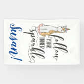 Eenhoorn Volg je innerlijke sparkle (kleur) party Spandoek (Horizontaal)