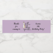 Eenhoorn Volg je innerlijke sparkle (kleur) party Waterfles Etiket (Enkel label)