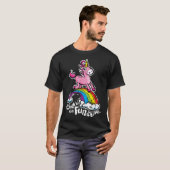 Eenhoorn Wandeling op Funshine Rainbow Sunshin T-shirt (Voorkant volledig)