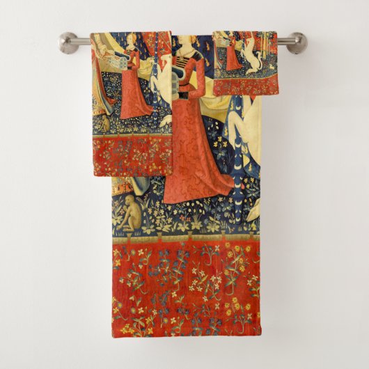 Eenhoorn Wandtapijten Lady Legend Middeleeuws Bad Handdoek (Insitu)