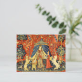 Eenhoorn Wandtapijten Lady Legend Middeleeuws Briefkaart (Staand voorkant)