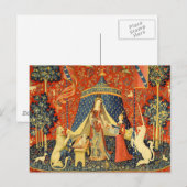 Eenhoorn Wandtapijten Lady Legend Middeleeuws Briefkaart (Voorkant / Achterkant)