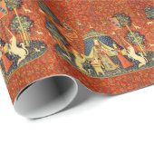 Eenhoorn Wandtapijten Lady Legend Middeleeuws Cadeaupapier (Rol Hoek)