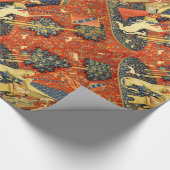 Eenhoorn Wandtapijten Lady Legend Middeleeuws Cadeaupapier (Hoek)