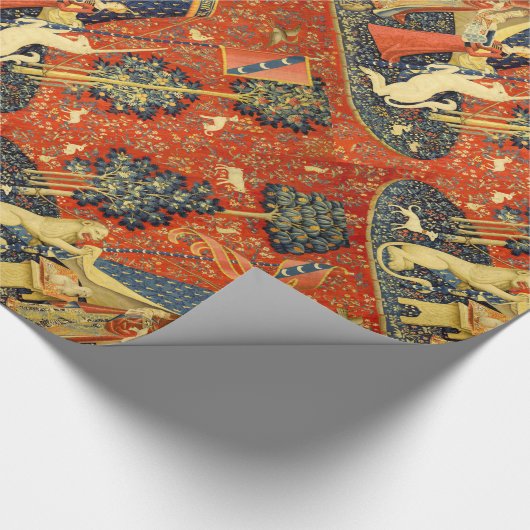 Eenhoorn Wandtapijten Lady Legend Middeleeuws Cadeaupapier (Hoek)