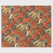 Eenhoorn Wandtapijten Lady Legend Middeleeuws Cadeaupapier (Vlak)