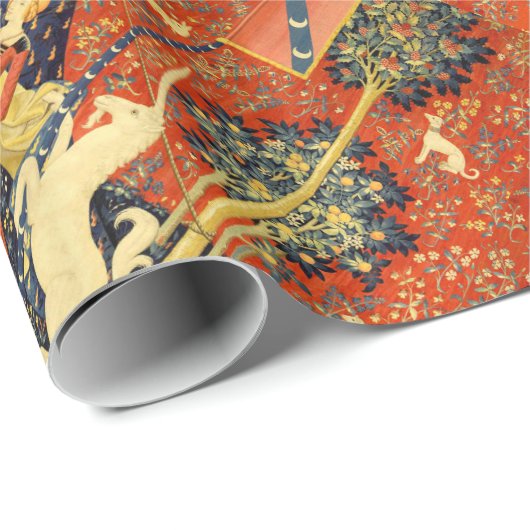 Eenhoorn Wandtapijten Lady Legend Middeleeuws Cadeaupapier (Rol Hoek)